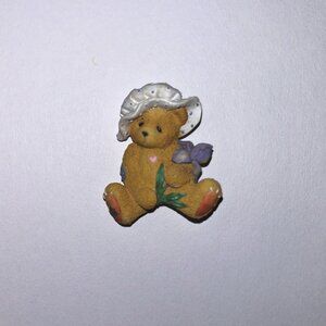 Collectible Cherished Teddies "Iris" Vintage Teddy Bear Lapel Pin